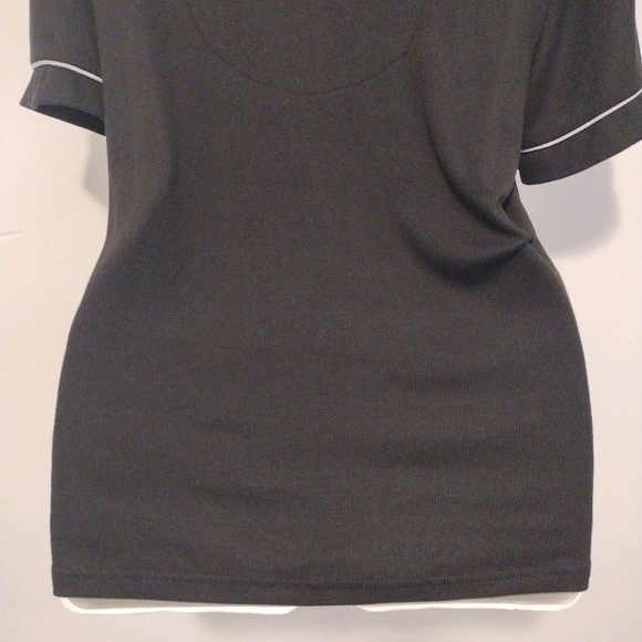 Nicole Miller - Ribbed Button Front Pijama Shirt - Picture 9 of 12